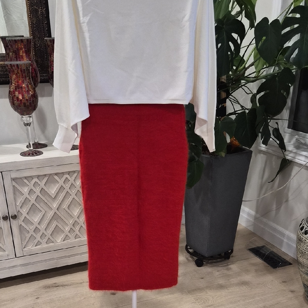 Chic Red Pencil Skirt